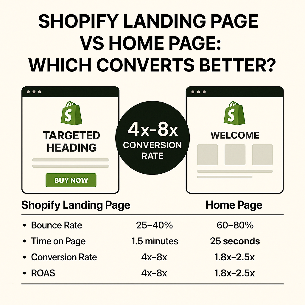 Shopify Landing Page vs Website Home Page: Which Converts Better for Ads?