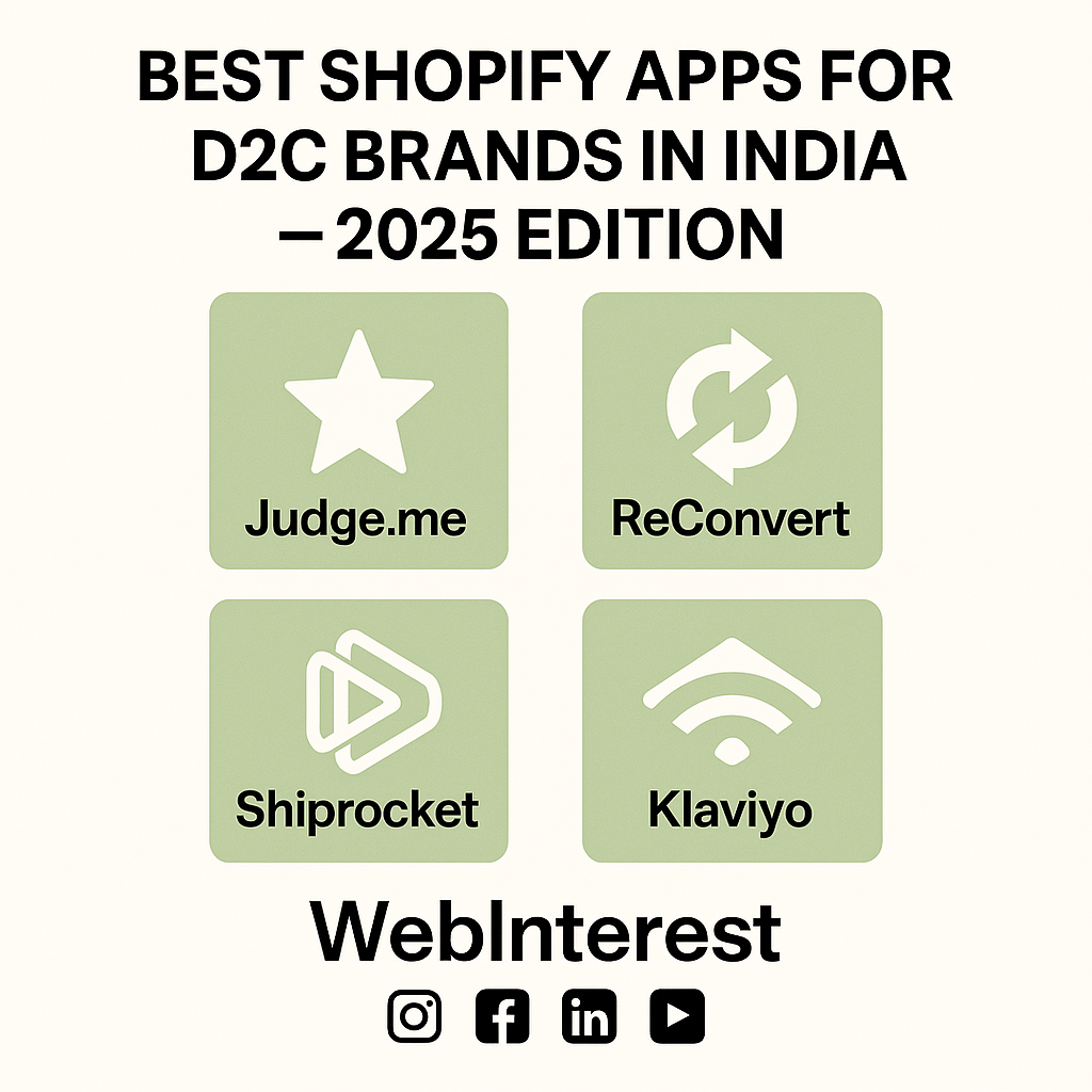 Best Shopify Apps for D2C Brands in India – 2025 Edition