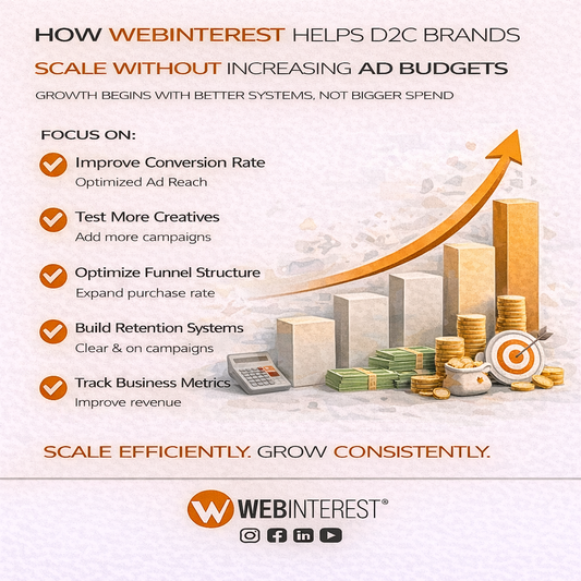How WebInterest Helps D2C Brands Scale Without Increasing Ad Budgets