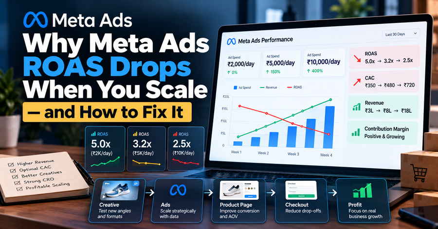 Why Meta Ads ROAS Drops When You Scale—and How to Fix It