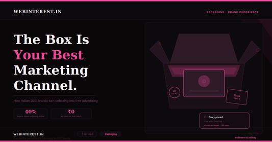 The Unboxing Experience How Indian D2C Brands Turn Packaging Into a Marketing Channel