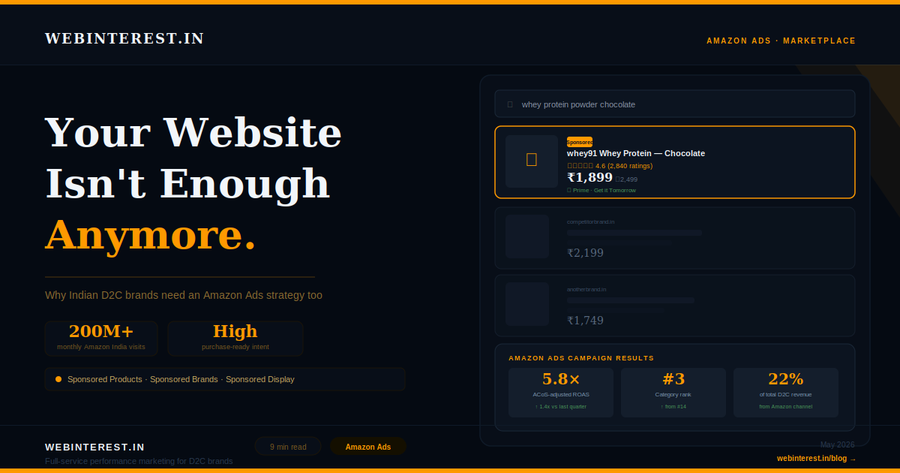 Amazon Ads for D2C Brands Why Your Own Website Isn't Enough Anymore